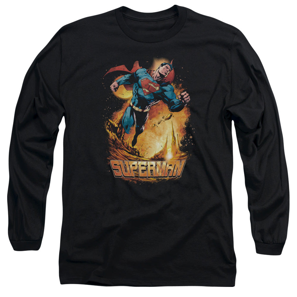 SUPERMAN/SPACE CASE - L/S ADULT 18/1 - BLACK