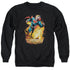 SUPERMAN/SPACE CASE - ADULT CREWNECK SWEATSHIRT - BLACK