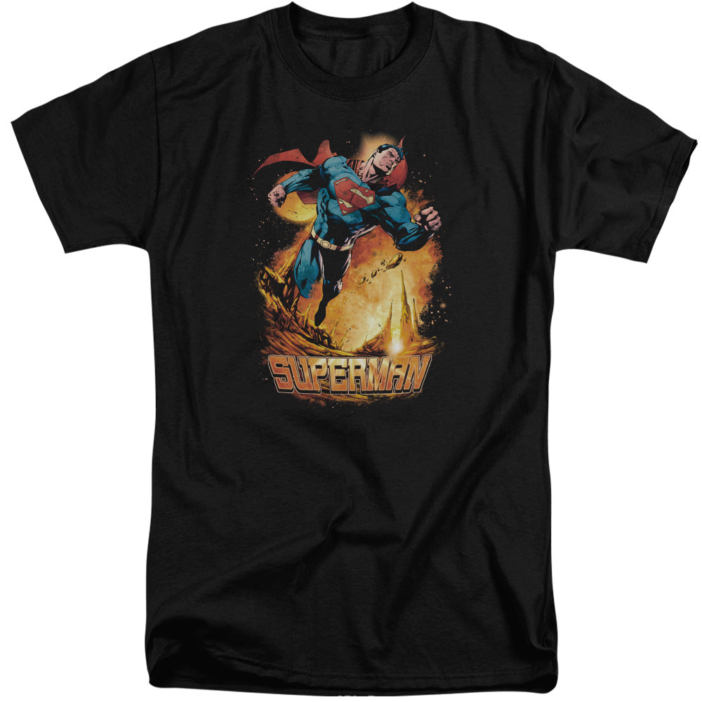 SUPERMAN/SPACE CASE - S/S ADULT TALL 18/1 - BLACK
