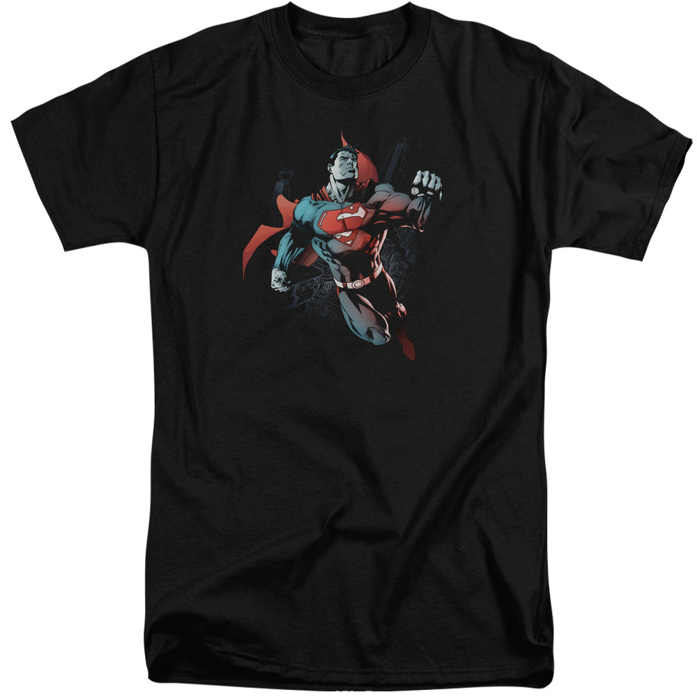 SUPERMAN/UP IN THE SKY - S/S ADULT TALL 18/1 - BLACK