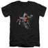 SUPERMAN/UP IN THE SKY - S/S ADULT V-NECK 30/1 - BLACK