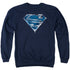 SUPERMAN/WATER SHIELD - ADULT CREWNECK SWEATSHIRT - NAVY