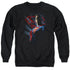 SUPERMAN/SUPER DECO - ADULT CREWNECK SWEATSHIRT - BLACK
