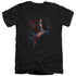 SUPERMAN/SUPER DECO - S/S ADULT V-NECK 30/1 - BLACK
