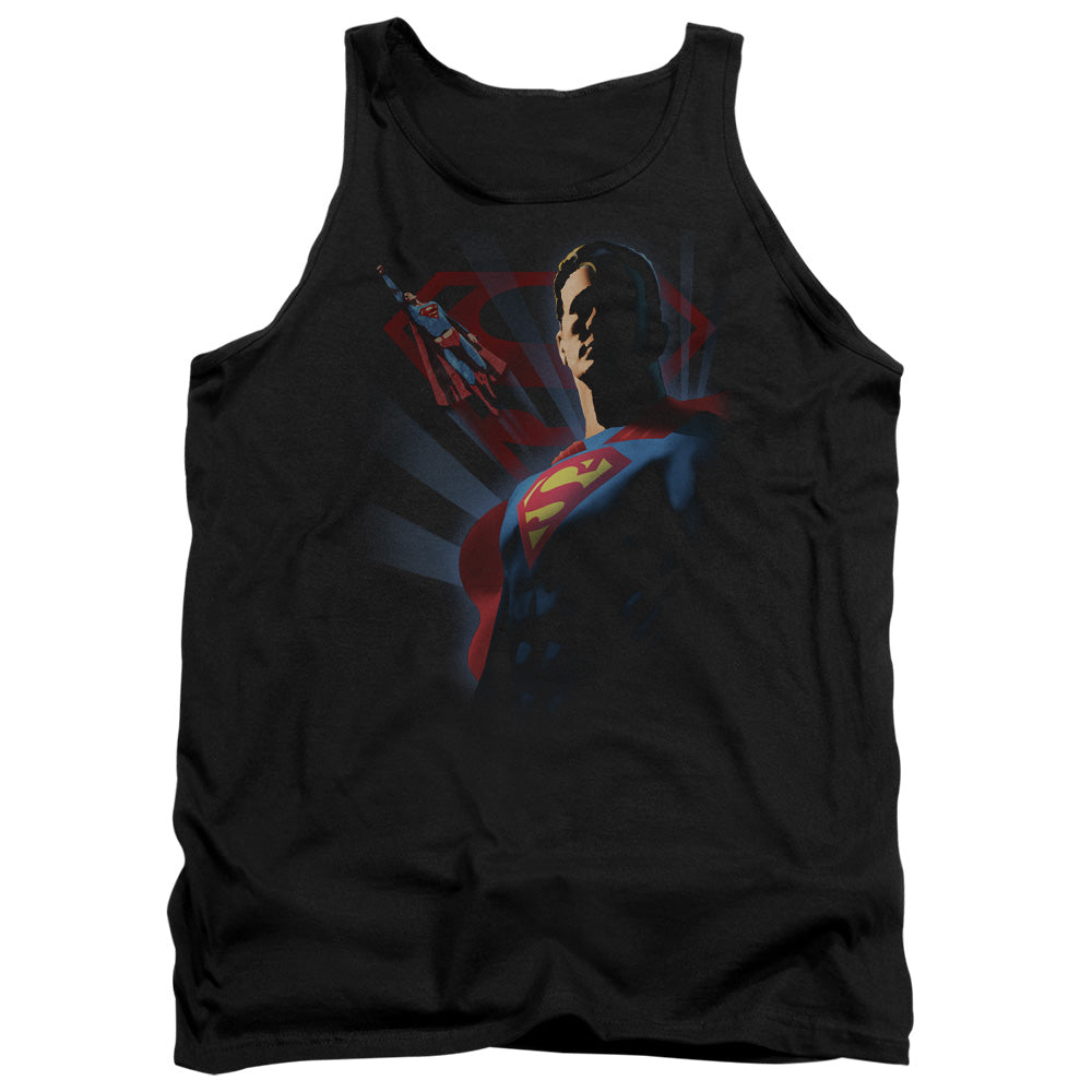 SUPERMAN/SUPER DECO - ADULT TANK - BLACK