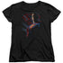 SUPERMAN/SUPER DECO - S/S WOMENS TEE - BLACK