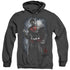 SUPERMAN/LIGHT OF THE SUN - ADULT HEATHER HOODIE - BLACK