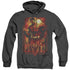 SUPERMAN/METROPOLIS DECO - ADULT HEATHER HOODIE - BLACK