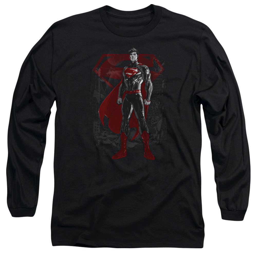 SUPERMAN/AFTERMATH - L/S ADULT 18/1 - BLACK