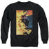 SUPERMAN/FIREPROOF - ADULT CREWNECK SWEATSHIRT - BLACK