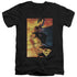 SUPERMAN/FIREPROOF - S/S ADULT V-NECK 30/1 - BLACK