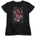 SUPERMAN/HEAT BLAST - S/S WOMENS TEE - BLACK