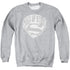 SUPERMAN/MAN OF STEEL SHIELD - ADULT CREWNECK SWEATSHIRT - ATHLETIC HEATHER