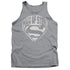 SUPERMAN/MAN OF STEEL SHIELD - ADULT TANK - ATHLETIC HEATHER