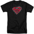 SUPERMAN/HARDCORE NOIR SHIELD - S/S ADULT TALL 18/1 - BLACK