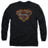 SUPERMAN/IRON FIRE SHIELD - L/S ADULT 18/1 - BLACK