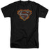 SUPERMAN/IRON FIRE SHIELD - S/S ADULT TALL 18/1 - BLACK