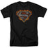 SUPERMAN/IRON FIRE SHIELD - S/S ADULT 18/1 - BLACK