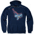 SUPERMAN/SCRIBBLE & SOAR - ADULT PULLOVER HOODIE - NAVY