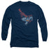 SUPERMAN/SCRIBBLE & SOAR -  L/S ADULT 18/1  - NAVY