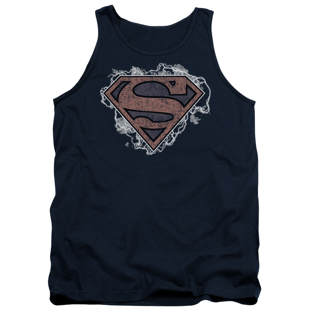 SUPERMAN/STORM CLOUD SUPES - ADULT TANK - NAVY