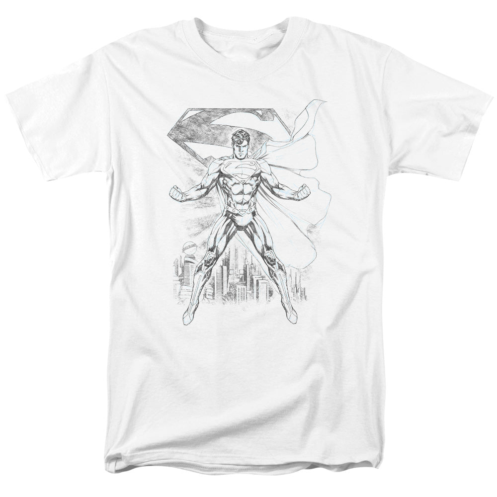 SUPERMAN/SUPER SKETCH - S/S ADULT 18/1 - WHITE