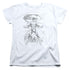 SUPERMAN/SUPER SKETCH - S/S WOMENS TEE - WHITE
