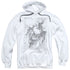 SUPERMAN/EXPLODING SPACE SKETCH - ADULT PULLOVER HOODIE - WHITE