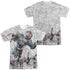 SUPERMAN/WAR ZONE (FRONT/BACK PRINT) -  S/S ADULT POLY CREW - MULTI