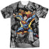 SUPERMAN/BREAK ON THROUGH (FRONT/BACK PRINT) -  S/S ADULT POLY CREW - MULTI