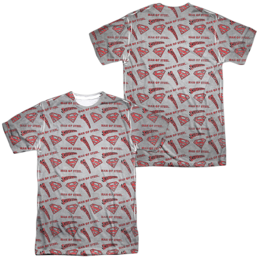 SUPERMAN/REPEAT SUPER (FRONT/BACK PRINT) - S/S ADULT POLY CREW - MULTI