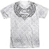 SUPERMAN/WINGED SHIELD REPEAT (FRONT/BACK PRINT) -  S/S ADULT POLY CREW - MULTI
