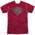 SUPERMAN/SUPER POWERS (FRONT/BACK PRINT) -  S/S ADULT POLY CREW - MULTI