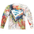 SUPERMAN/URBAN SHIELDS (FRONT/BACK PRINT) - L/S ADULT POLY CREW  - MULTI