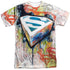 SUPERMAN/URBAN SHIELDS (FRONT/BACK PRINT) -  S/S ADULT POLY CREW - MULTI