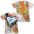 SUPERMAN/URBAN SHIELDS (FRONT/BACK PRINT) -  S/S ADULT POLY CREW - MULTI