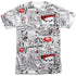 SUPERMAN/COMIC PAGE ALL OVER (FRONT/BACK PRINT) -  S/S ADULT POLY CREW - MULTI