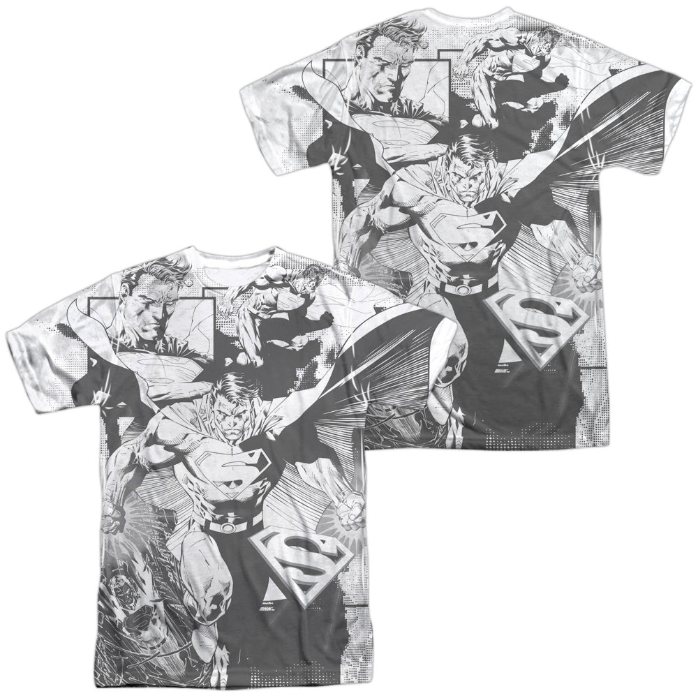 SUPERMAN/POWER WITHIN (FRONT/BACK PRINT) -  S/S ADULT POLY CREW - MULTI
