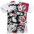 SUPERMAN/ANGRY RED (FRONT/BACK PRINT) -  S/S ADULT POLY CREW - MULTI