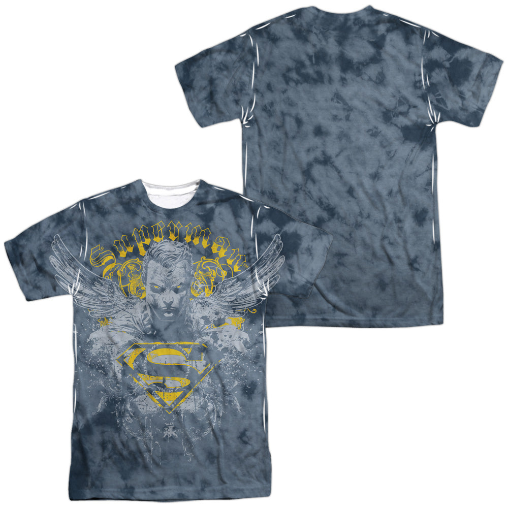 SUPERMAN/STAND YOUR GROUND (FRONT/BACK PRINT) -  S/S ADULT POLY CREW - MULTI
