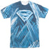SUPERMAN/SOLITUDE (FRONT/BACK PRINT) -  S/S ADULT POLY CREW - MULTI