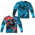 SUPERMAN/RED SUN (FRONT/BACK PRINT) - L/S ADULT POLY CREW  - MULTI