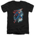 SUPERMAN/ANNUAL #1 COVER - S/S ADULT V-NECK 30/1 - BLACK