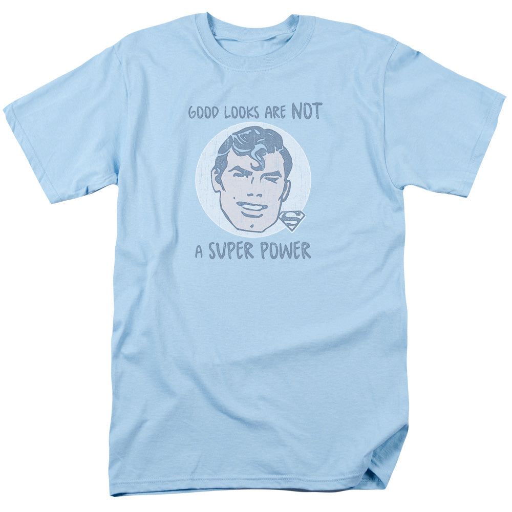 SUPERMAN/GOOD LOOKS - S/S ADULT 18/1 - LIGHT BLUE
