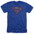 SUPERMAN/TATTERED SHIELD - ADULT HEATHER - ROYAL BLUE