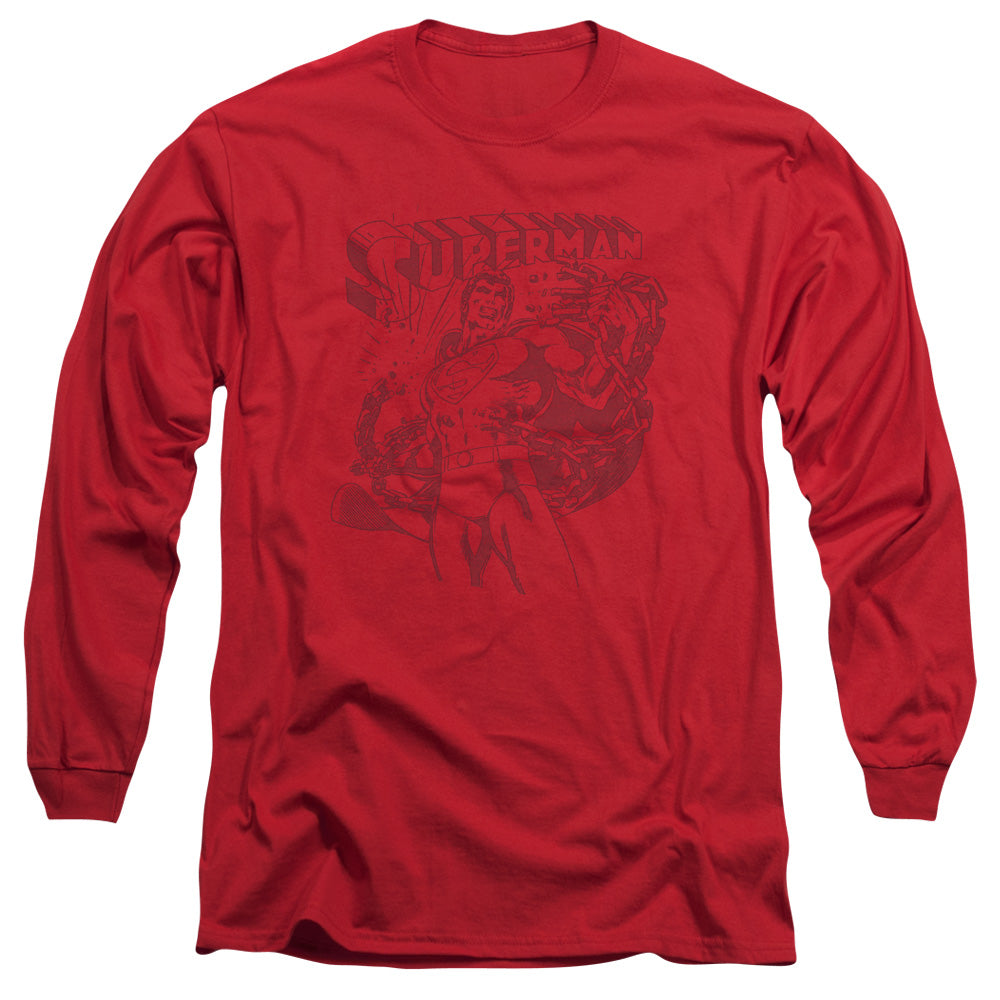 SUPERMAN/CODE RED - L/S ADULT 18/1 - RED