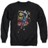 SUPERMAN/FLYING DETERMINATION - ADULT CREWNECK SWEATSHIRT - BLACK