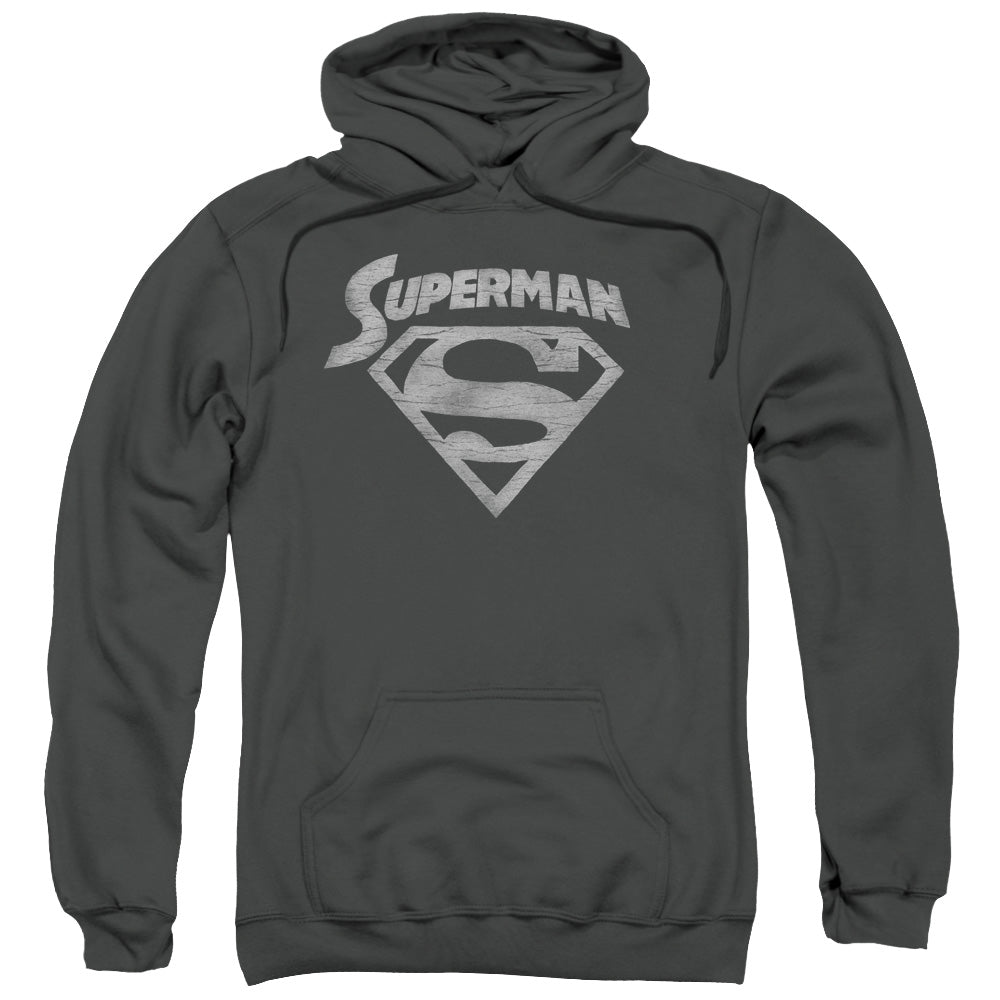 SUPERMAN/SUPER ARCH - ADULT PULLOVER HOODIE - CHARCOAL