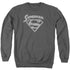 SUPERMAN/SUPER ARCH - ADULT CREWNECK SWEATSHIRT - CHARCOAL