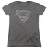 SUPERMAN/SUPER ARCH - S/S WOMENS TEE - CHARCOAL